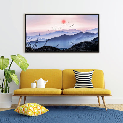 Landscapes Abstract Modern Art Large Canvas Paintings. Framed Digital Reprints of Famous and Vibrant Artwork (LDWA02) - Khirki.in 