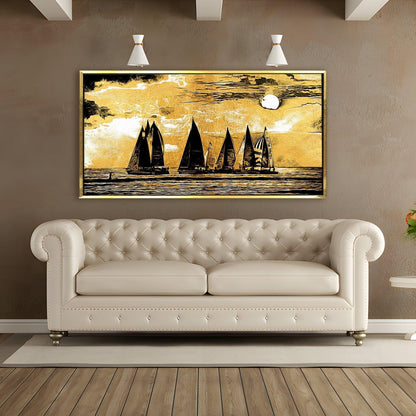 Mesmerising Landscapes Art Large Canvas Paintings. Framed Digital Reprints of Famous and Vibrant Artwork (LDWA13) - Khirki.in 