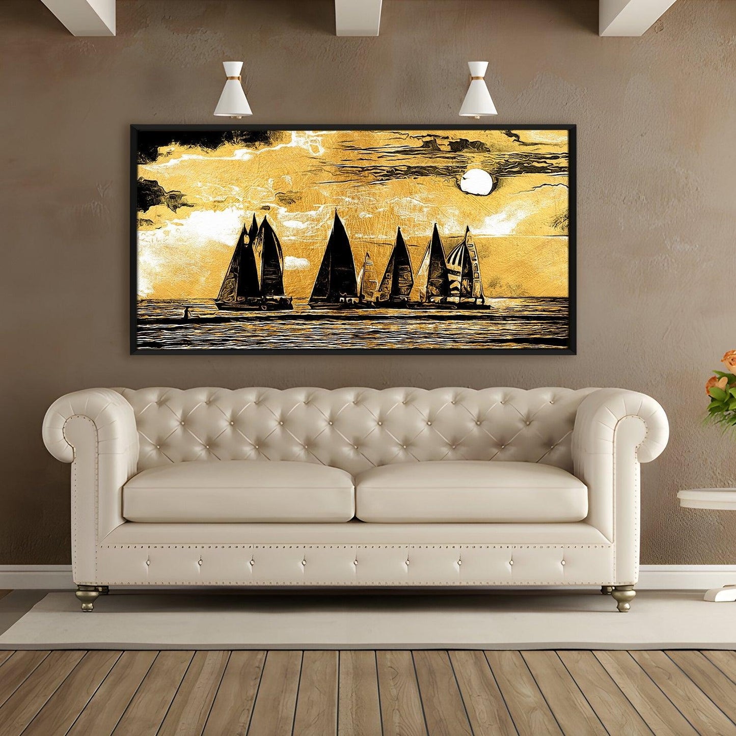 Mesmerising Landscapes Art Large Canvas Paintings. Framed Digital Reprints of Famous and Vibrant Artwork (LDWA13) - Khirki.in 