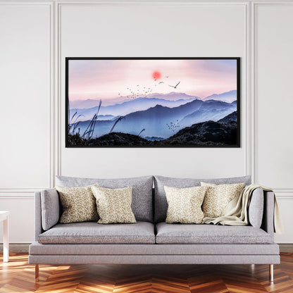 Landscapes Abstract Modern Art Large Canvas Paintings. Framed Digital Reprints of Famous and Vibrant Artwork (LDWA02) - Khirki.in 