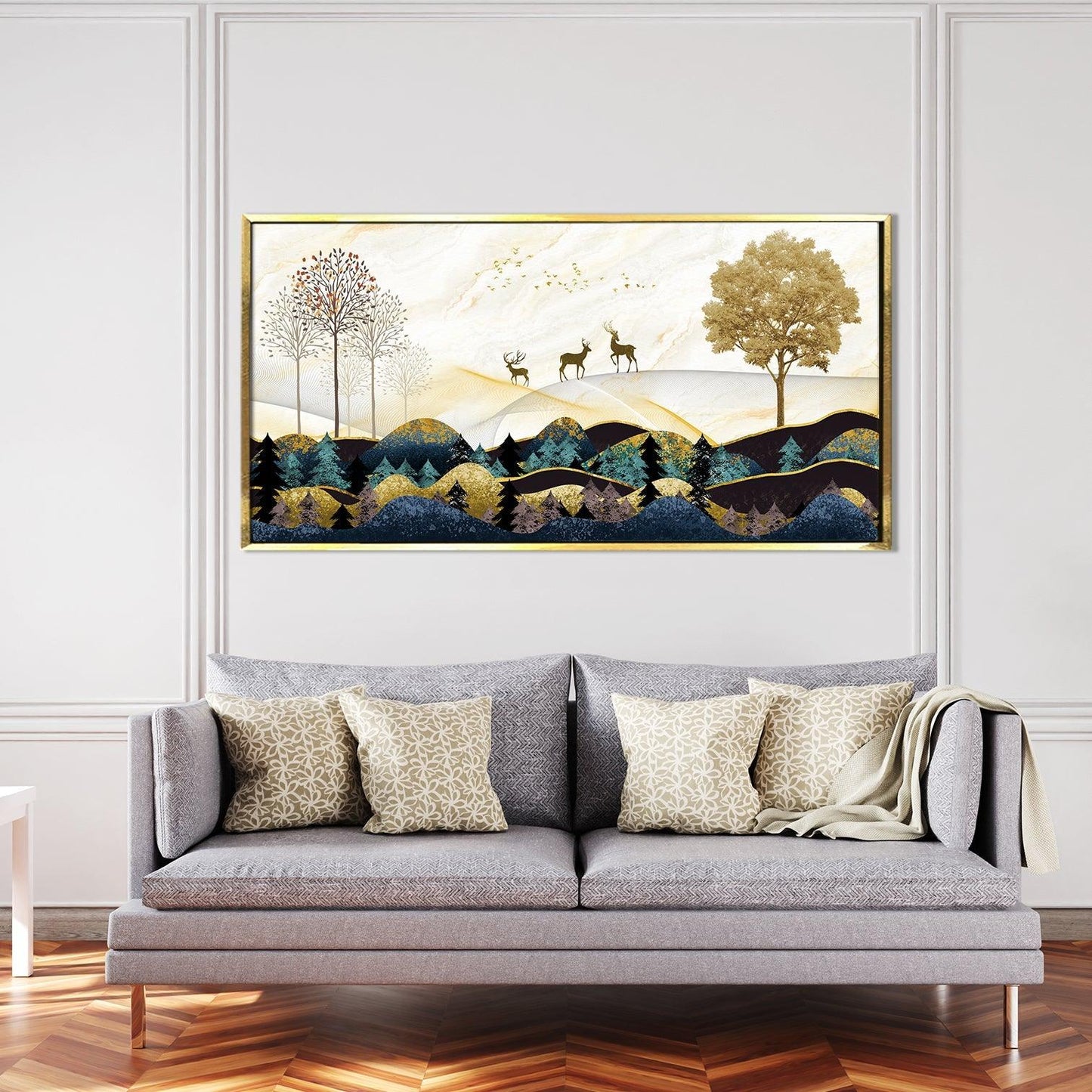 Amazing Wildlife Wall Art. Large Canvas Paintings. Framed Digital Reprints of Jungle, Wildlife, Animals and Birds 24 Inch x 48 Inch (WBWA17) - Khirki.in 