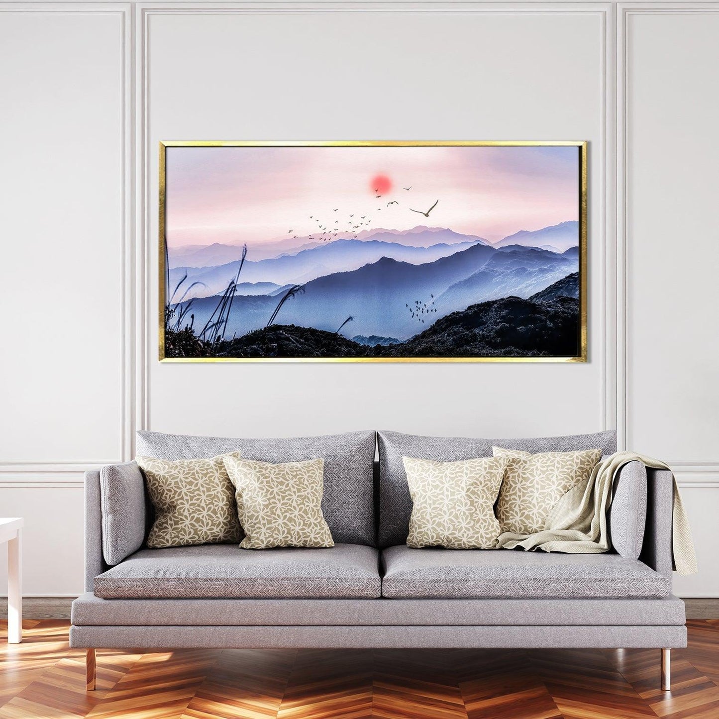 Landscapes Abstract Modern Art Large Canvas Paintings. Framed Digital Reprints of Famous and Vibrant Artwork (LDWA02) - Khirki.in 