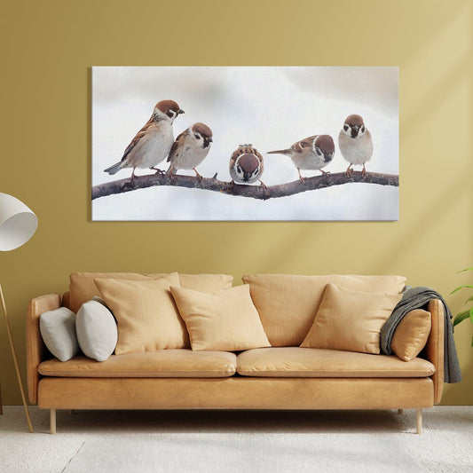 Amazing Wildlife Wall Art. Large Canvas Framed Digital Reprints of Jungle, Wildlife, Animals and Birds. Ready To Hang. Size:  24 Inch x 48 Inch (WBWA29) - Khirki.in 