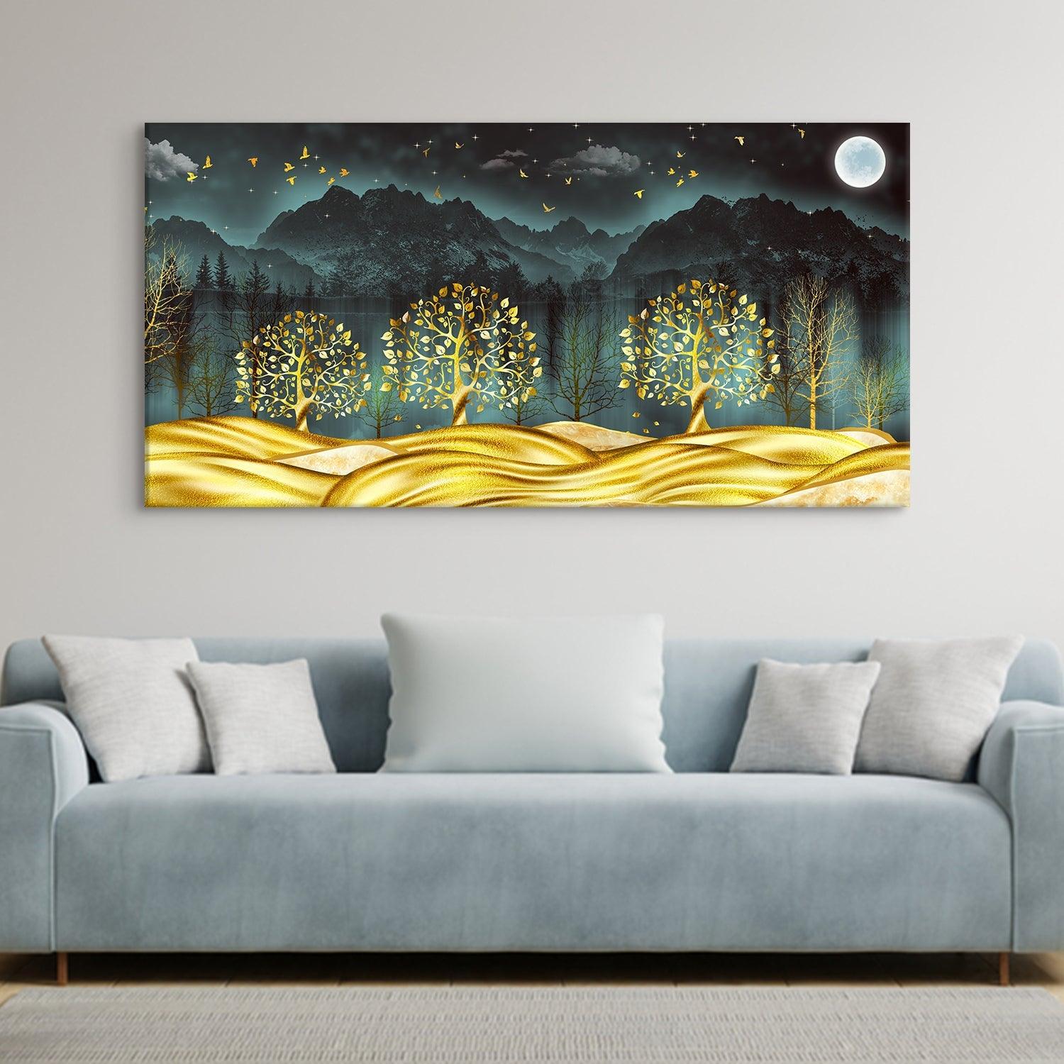 Amazing Wildlife Wall Art. Large Canvas Paintings. Framed Digital Reprints of Jungle, Wildlife, Animals and Birds 24 Inch x 48 Inch (WBWA18) - Khirki.in 