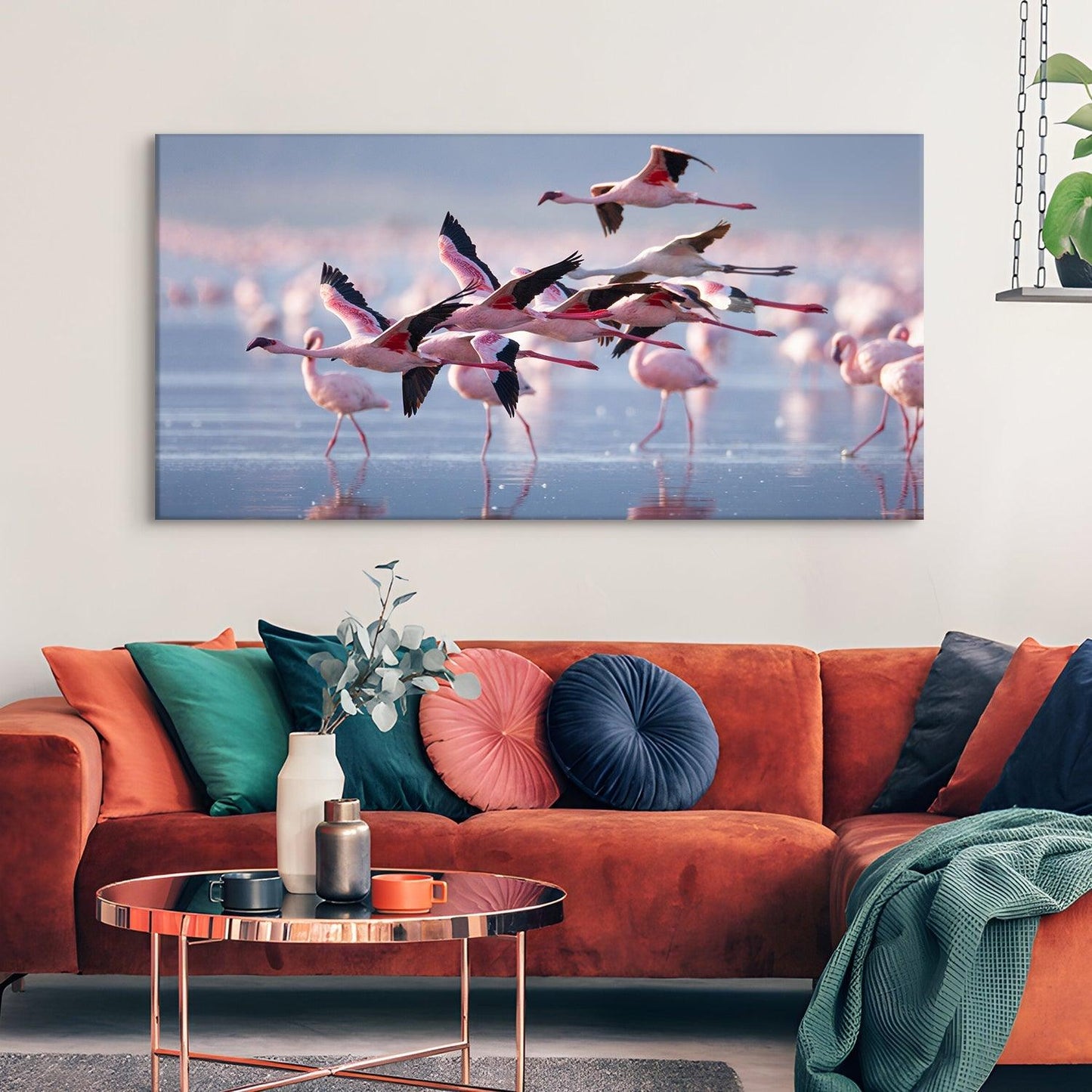 Amazing Wildlife Wall Art. Large Canvas Framed Digital Reprints of Jungle, Wildlife, Animals and Birds. Ready To Hang. Size:  24 Inch x 48 Inch (WBWA41) - Khirki.in 