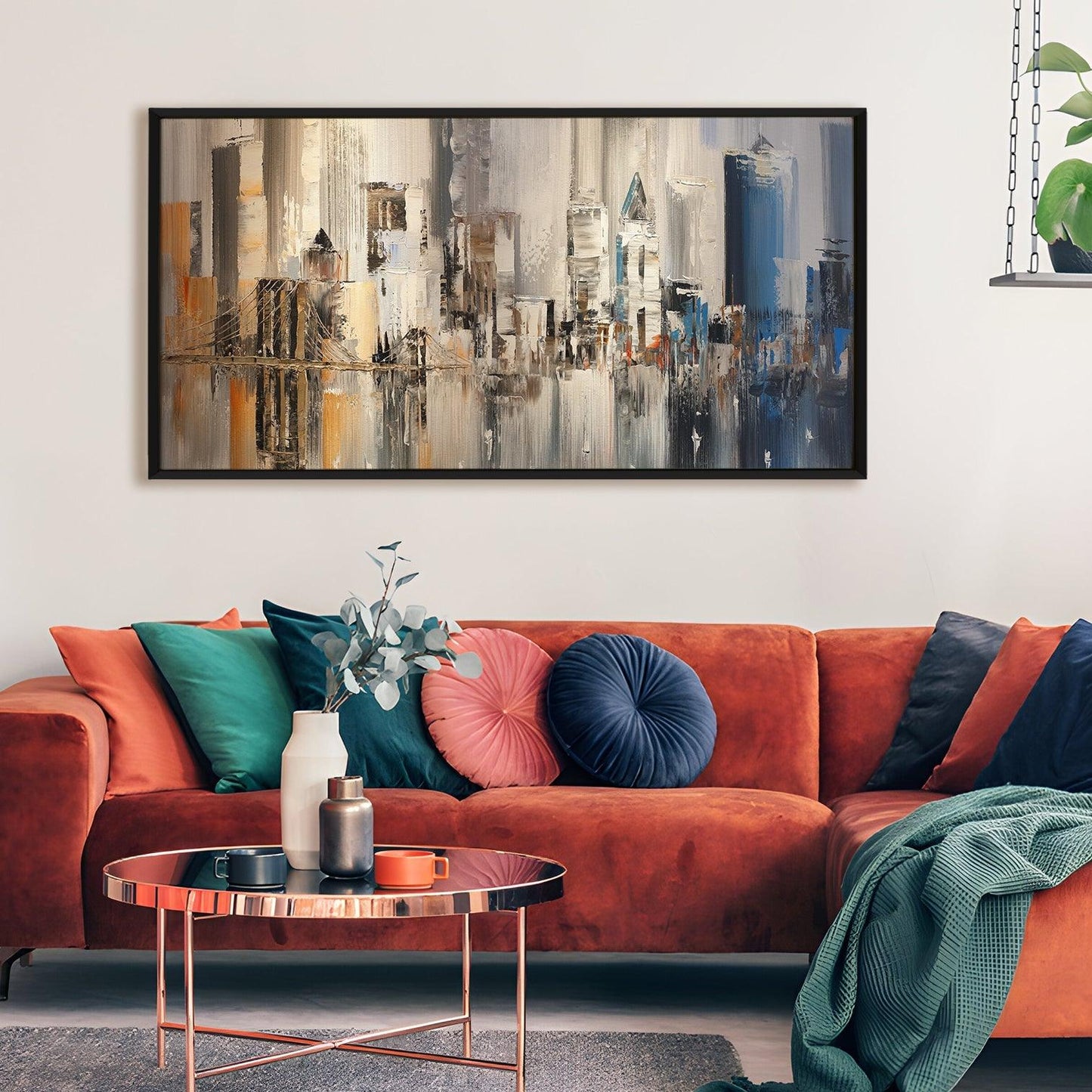 Landscapes Abstract Modern Art Large Canvas Paintings. Framed Digital Reprints of Famous and Vibrant Artwork (LDWA05) - Khirki.in 