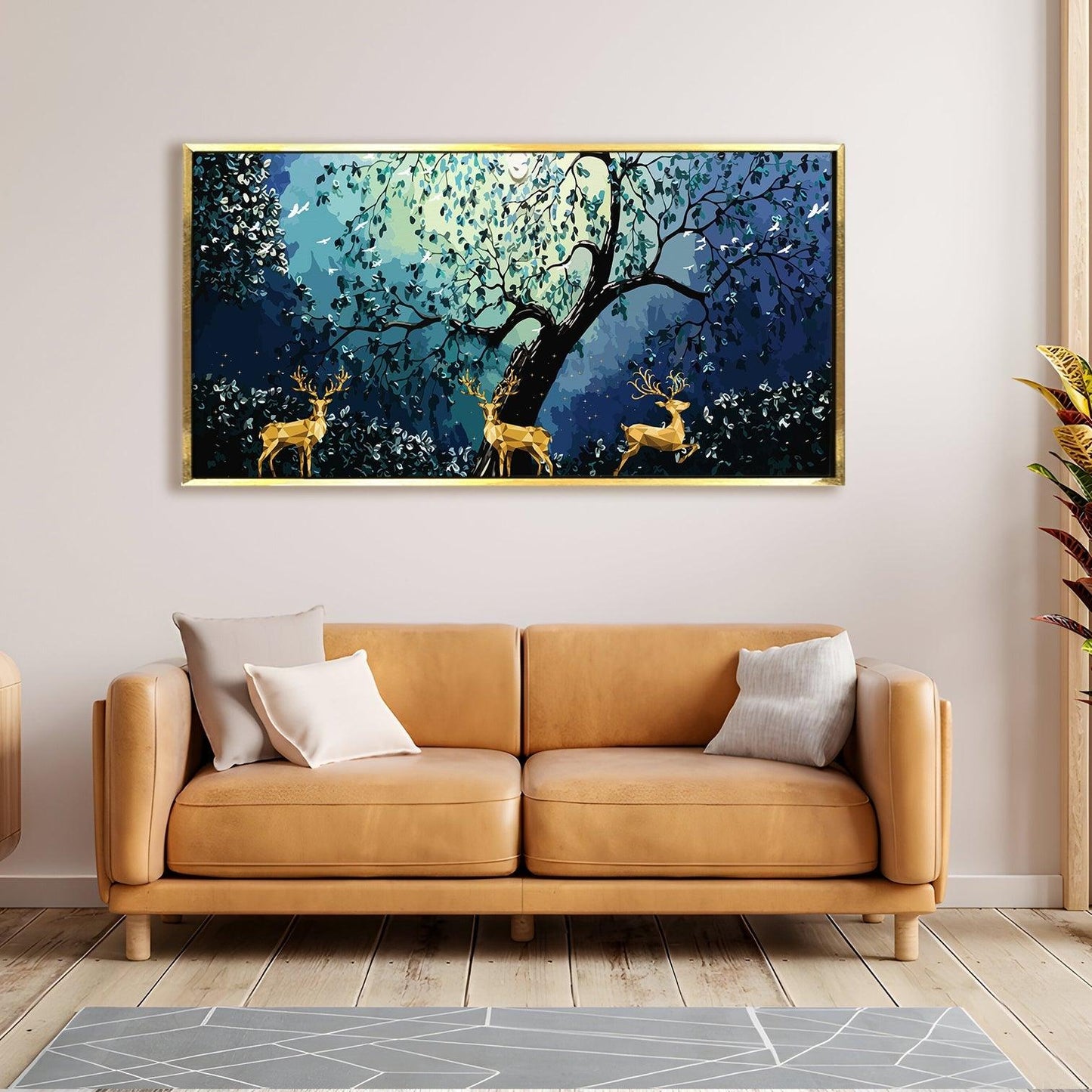 Amazing Wildlife Wall Art. Large Canvas Paintings. Framed Digital Reprints of Jungle, Wildlife, Animals and Birds 24 Inch x 48 Inch (WBWA10) - Khirki.in 