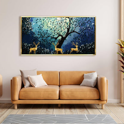 Amazing Wildlife Wall Art. Large Canvas Paintings. Framed Digital Reprints of Jungle, Wildlife, Animals and Birds 24 Inch x 48 Inch (WBWA10) - Khirki.in 