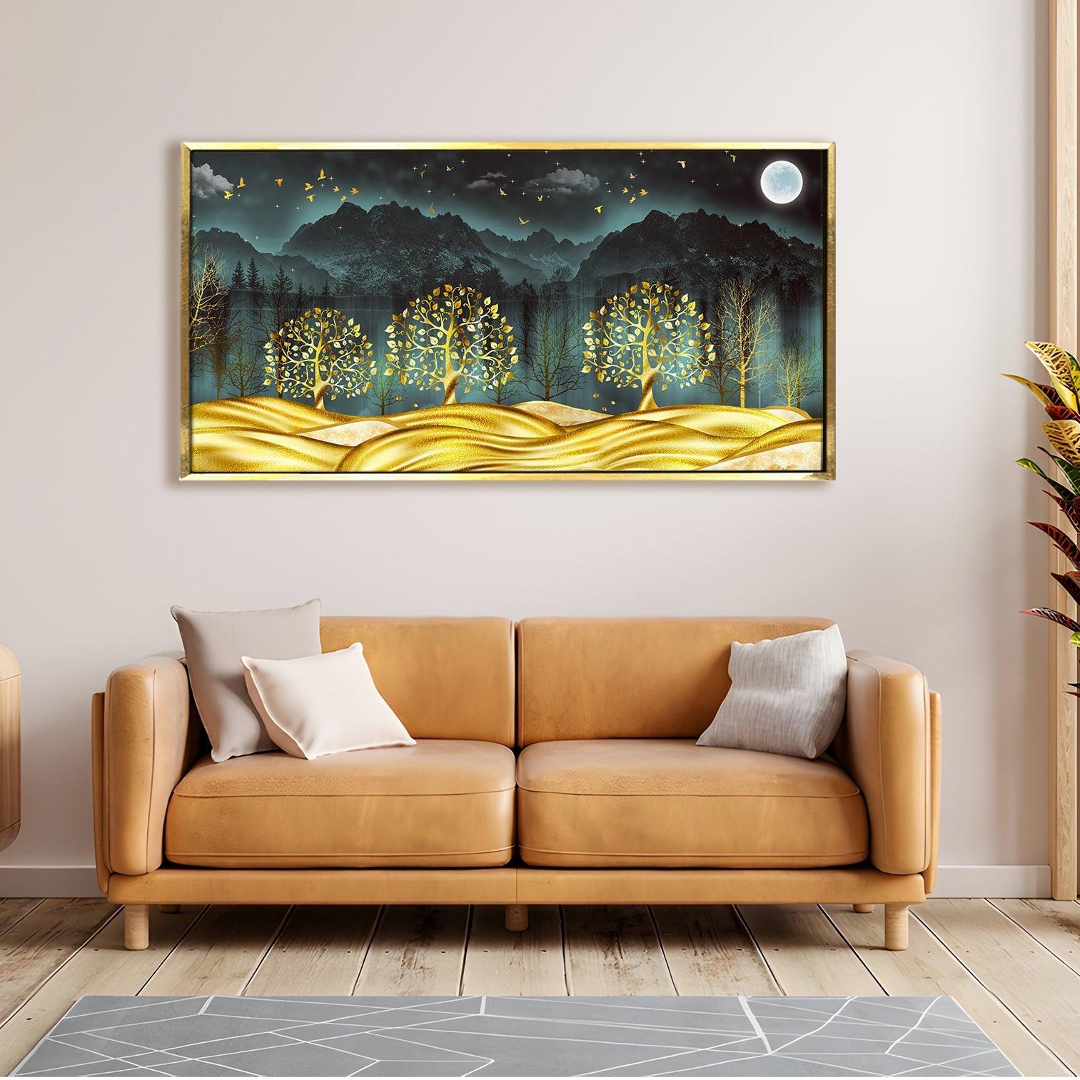 Amazing Wildlife Wall Art. Large Canvas Paintings. Framed Digital Reprints of Jungle, Wildlife, Animals and Birds 24 Inch x 48 Inch (WBWA18) - Khirki.in 