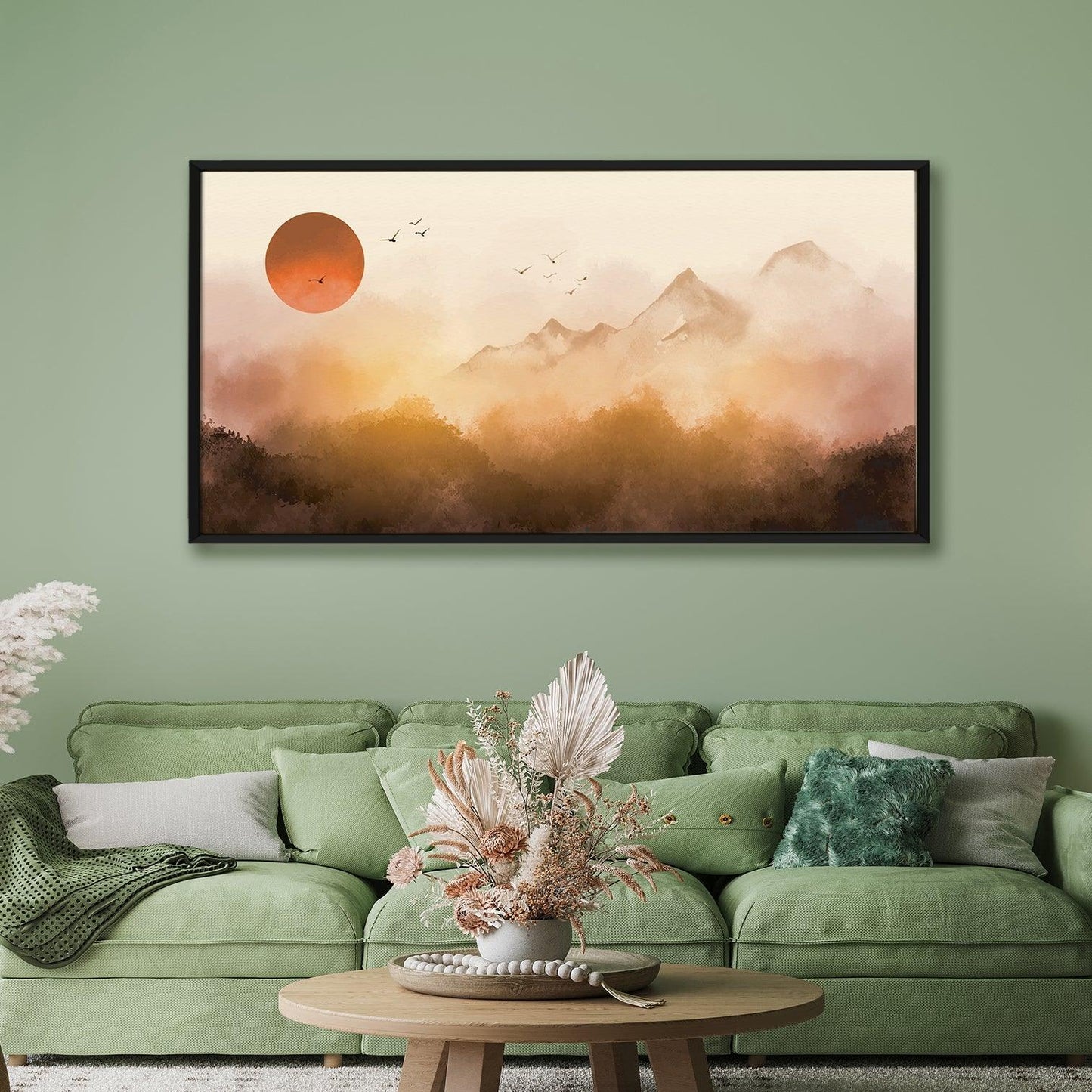 Mesmerising Landscapes Art Large Canvas Paintings. Framed Digital Reprints of Famous and Vibrant Artwork (LDWA12) - Khirki.in 