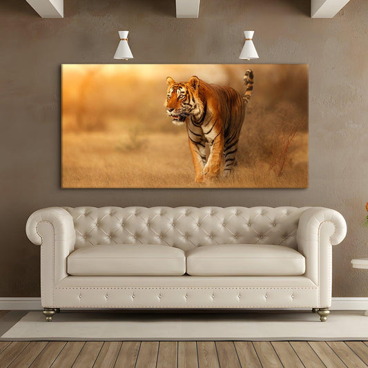 Amazing Wildlife Wall Art. Large Canvas Framed Digital Reprints of Jungle, Wildlife, Animals and Birds. Ready To Hang. Size:  24 Inch x 48 Inch (WBWA28) - Khirki.in 