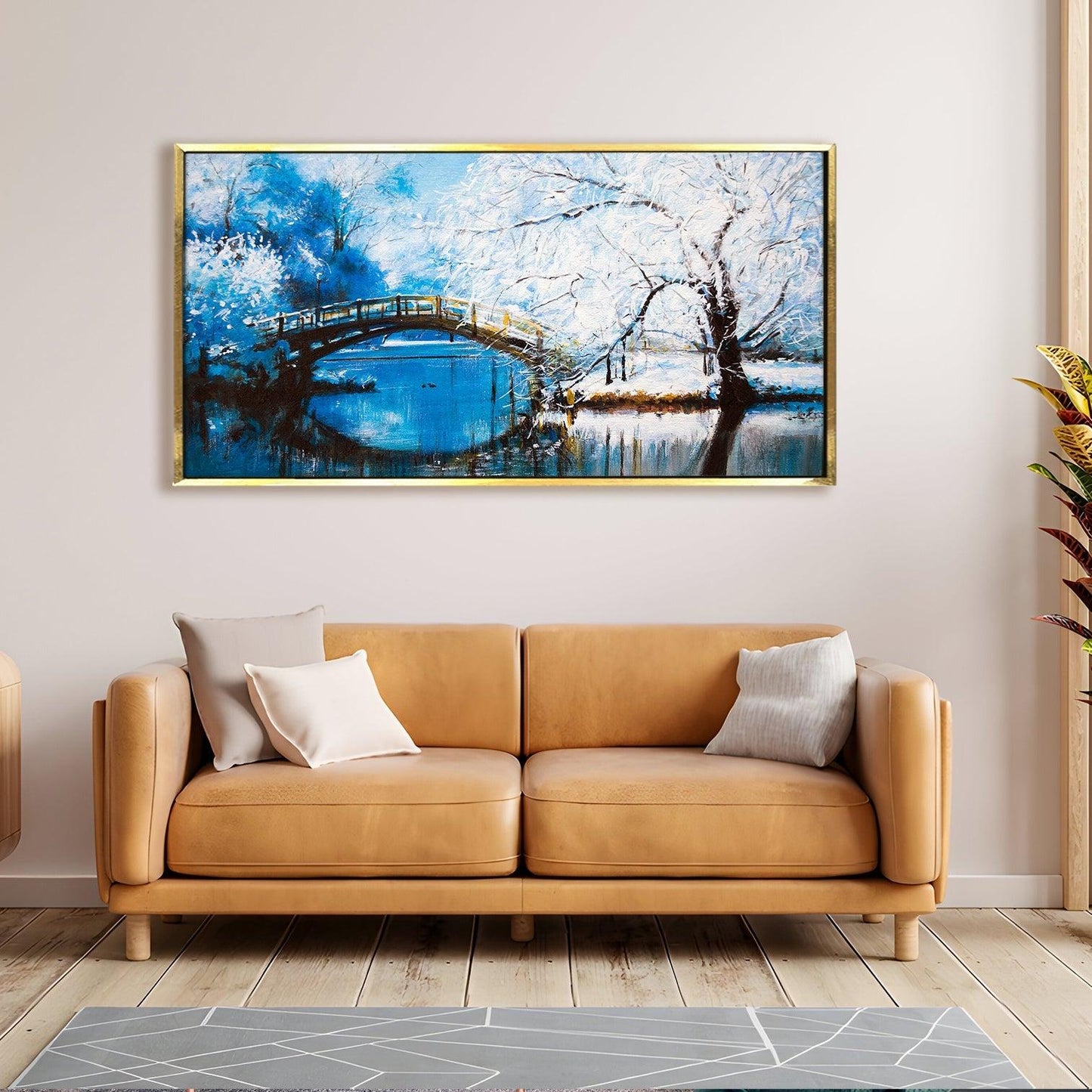 Mesmerising Landscapes Art Large Canvas Paintings. Framed Digital Reprints of Famous and Vibrant Artwork (LDWA11) - Khirki.in 