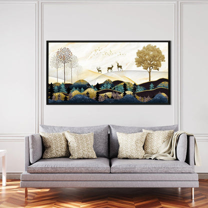 Amazing Wildlife Wall Art. Large Canvas Paintings. Framed Digital Reprints of Jungle, Wildlife, Animals and Birds 24 Inch x 48 Inch (WBWA17) - Khirki.in 