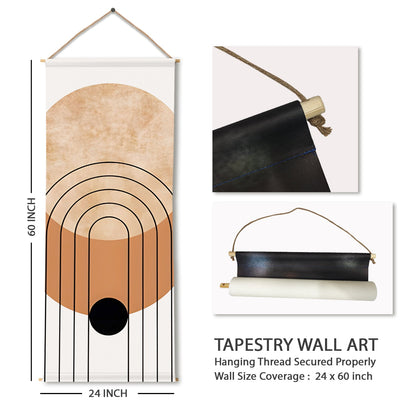 Large Wallpaper Style Wall Hanging Tapestry. Thick fabric, Ready to Hang Wall Décor. Size 24 In x 60 In. BOHOTPS005