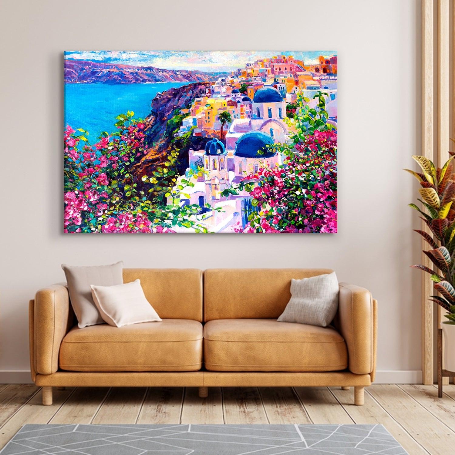 Beautiful Landscapes Painting on Canvas. Large Premium Framed Wall Art for Living Room, Office Spaces.  (LDWA24) - Khirki.in 