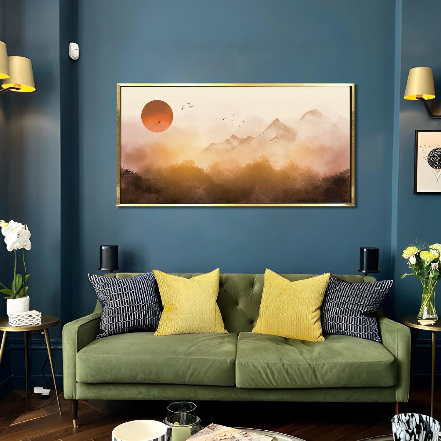 Mesmerising Landscapes Art Large Canvas Paintings. Framed Digital Reprints of Famous and Vibrant Artwork (LDWA12) - Khirki.in 