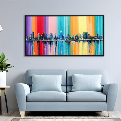 Landscapes Abstract Modern Art Large Canvas Paintings. Framed Digital Reprints of Famous and Vibrant Artwork (LDWA04) - Khirki.in 