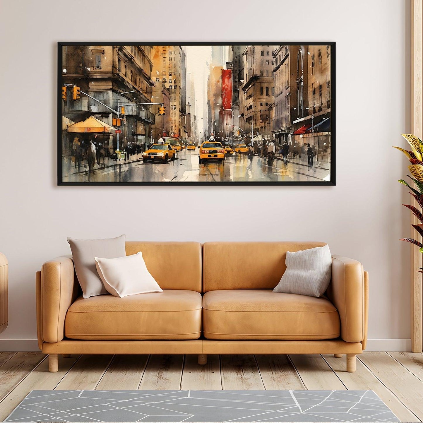 Landscapes Abstract Modern Art Large Canvas Paintings. Framed Digital Reprints of Famous and Vibrant Artwork (LDWA01) - Khirki.in 