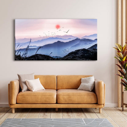 Landscapes Abstract Modern Art Large Canvas Paintings. Framed Digital Reprints of Famous and Vibrant Artwork (LDWA02) - Khirki.in 