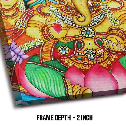 Indian Ethnic Kerala Mural Wall Art Large Size Canvas Painting For Home Decoration