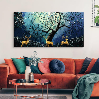 Amazing Wildlife Wall Art. Large Canvas Paintings. Framed Digital Reprints of Jungle, Wildlife, Animals and Birds 24 Inch x 48 Inch (WBWA10) - Khirki.in 