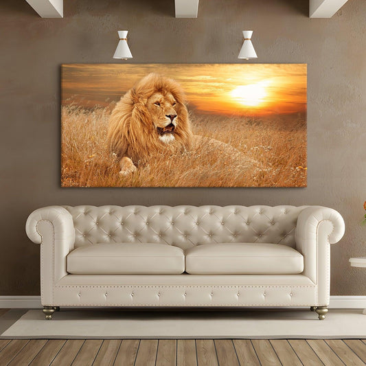 Amazing Wildlife Wall Art. Large Canvas Framed Digital Reprints of Jungle, Wildlife, Animals and Birds. Ready To Hang. Size:  24 Inch x 48 Inch (WBWA25) - Khirki.in 