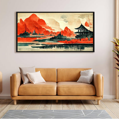 Mesmerising Landscapes Art Large Canvas Paintings. Framed Digital Reprints of Famous and Vibrant Artwork (LDWA10) - Khirki.in 
