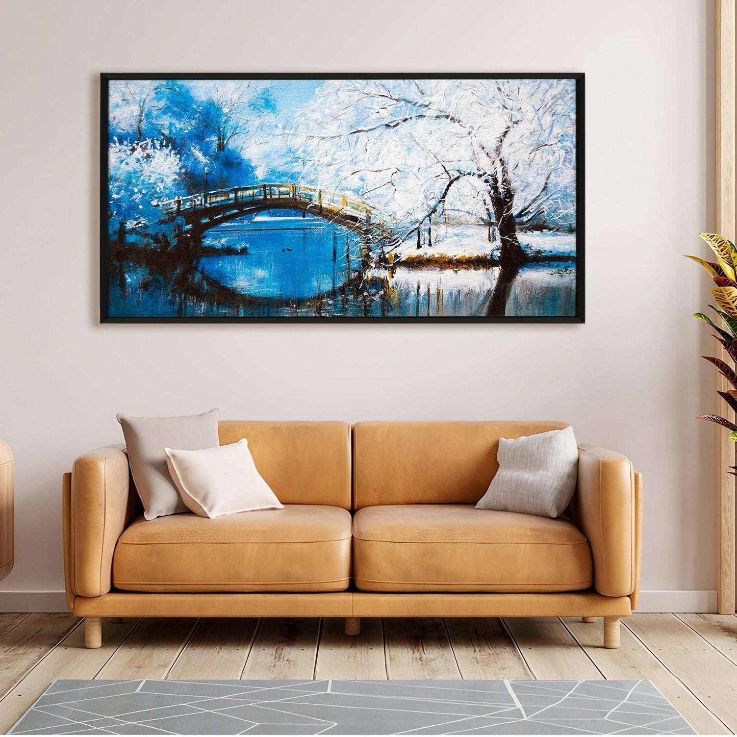 Mesmerising Landscapes Art Large Canvas Paintings. Framed Digital Reprints of Famous and Vibrant Artwork (LDWA11) - Khirki.in 