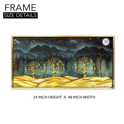 Amazing Wildlife Wall Art. Large Canvas Paintings. Framed Digital Reprints of Jungle, Wildlife, Animals and Birds 24 Inch x 48 Inch (WBWA18) - Khirki.in 