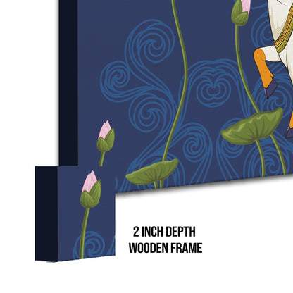 Traditional Indian Pichwai Wall Art Canvas Painting For Home Decor (PWA12).