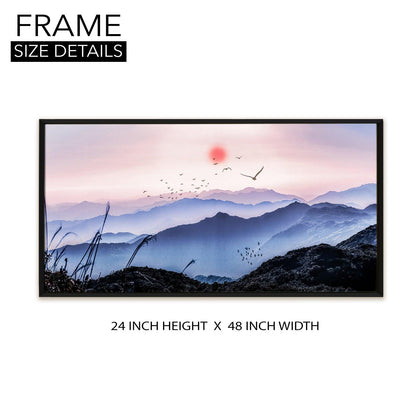 Landscapes Abstract Modern Art Large Canvas Paintings. Framed Digital Reprints of Famous and Vibrant Artwork (LDWA02) - Khirki.in 