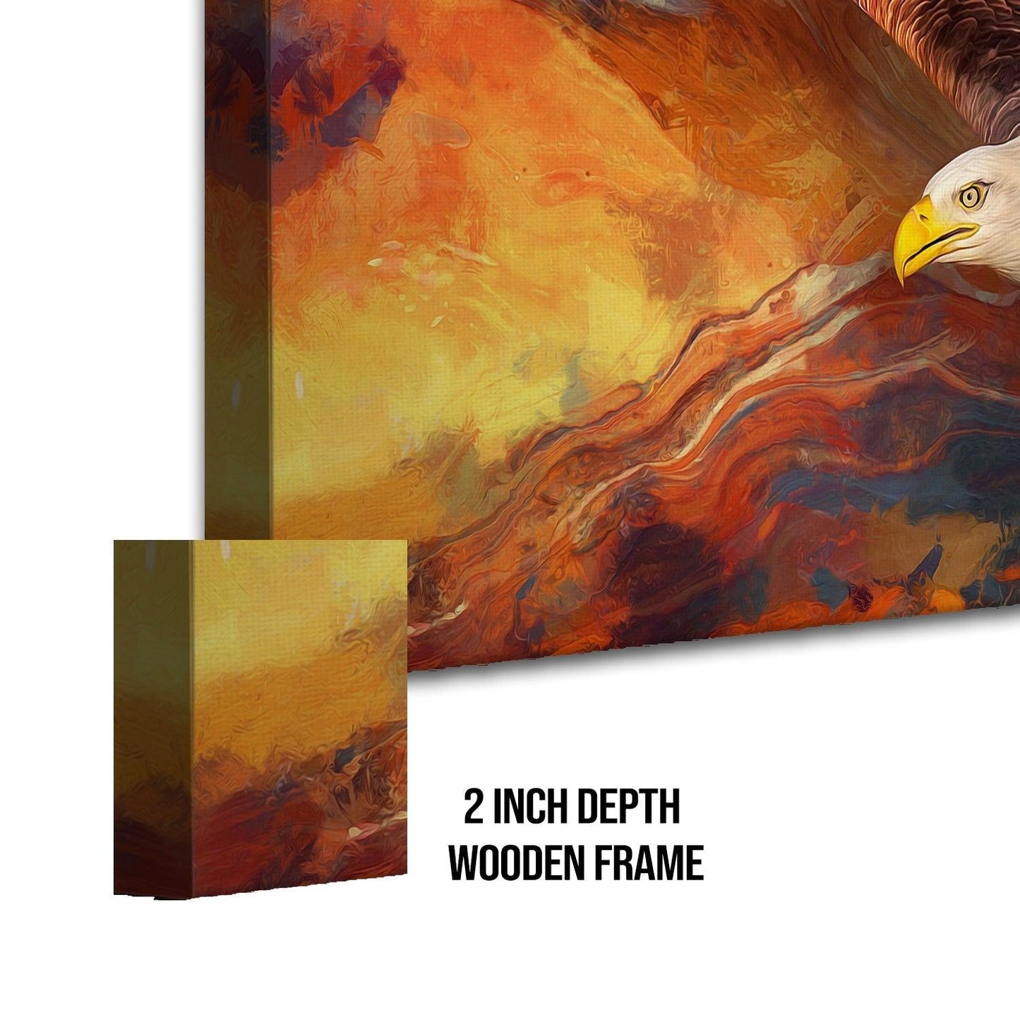 Amazing Wildlife Wall Art. Large Canvas Framed Digital Reprints of Jungle, Wildlife, Animals and Birds. Ready To Hang. Size:  24 Inch x 48 Inch (WBWA46) - Khirki.in 