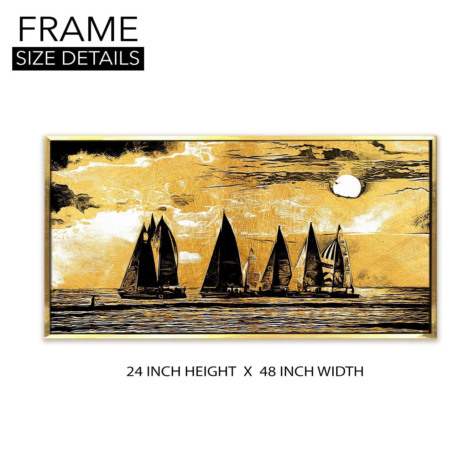 Mesmerising Landscapes Art Large Canvas Paintings. Framed Digital Reprints of Famous and Vibrant Artwork (LDWA13) - Khirki.in 