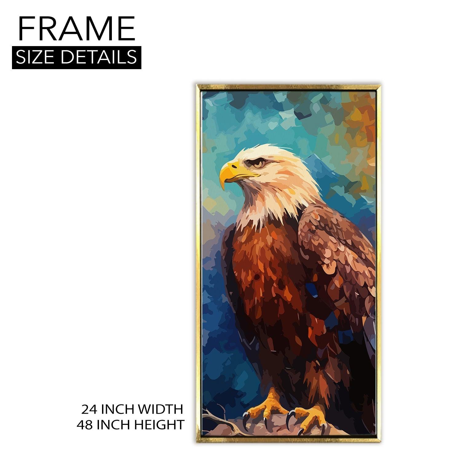 Amazing Wildlife Wall Art. Large Canvas Framed Digital Reprints of Jungle, Wildlife, Animals and Birds. Ready To Hang. Size:  24 Inch x 48 Inch (WBWA52) - Khirki.in 