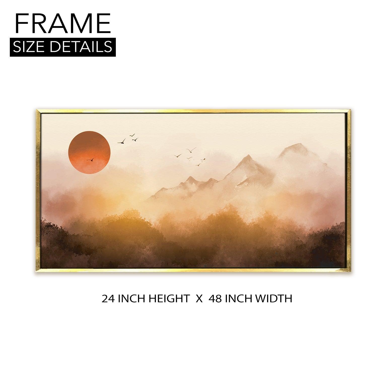 Mesmerising Landscapes Art Large Canvas Paintings. Framed Digital Reprints of Famous and Vibrant Artwork (LDWA12) - Khirki.in 