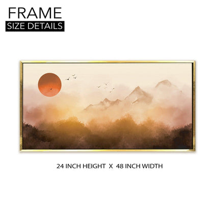 Mesmerising Landscapes Art Large Canvas Paintings. Framed Digital Reprints of Famous and Vibrant Artwork (LDWA12) - Khirki.in 