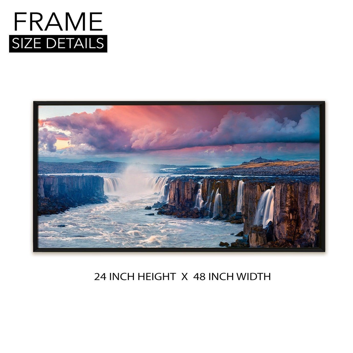 Mesmerising Landscapes Art Large Canvas Paintings. Framed Digital Reprints of Famous and Vibrant Artwork (LDWA17). - Khirki.in 