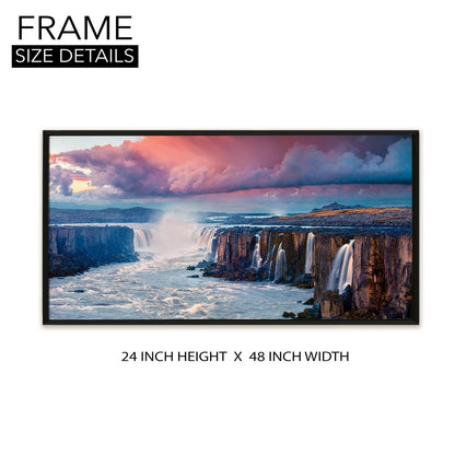 Mesmerising Landscapes Art Large Canvas Paintings. Framed Digital Reprints of Famous and Vibrant Artwork (LDWA17). - Khirki.in 