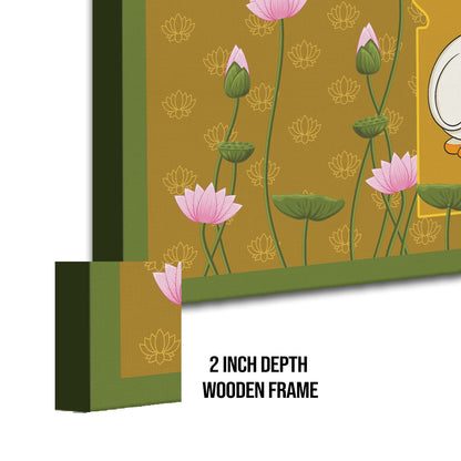 Traditional Indian Pichwai Wall Art Canvas Painting For Home Decor (PWA14).