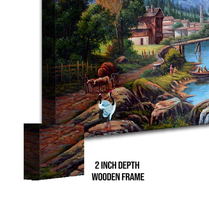Mesmerising Landscapes Art Large Canvas Paintings. Framed Digital Reprints of Famous and Vibrant Artwork (LDWA18) - Khirki.in 