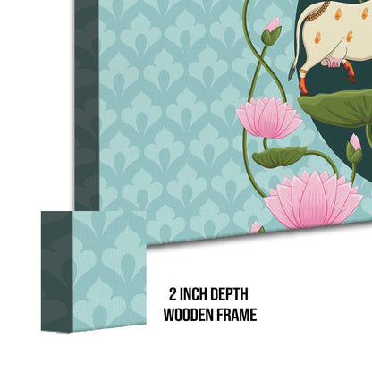 Traditional Indian Pichwai Wall Art Canvas Painting For Home Decor (PWA11).