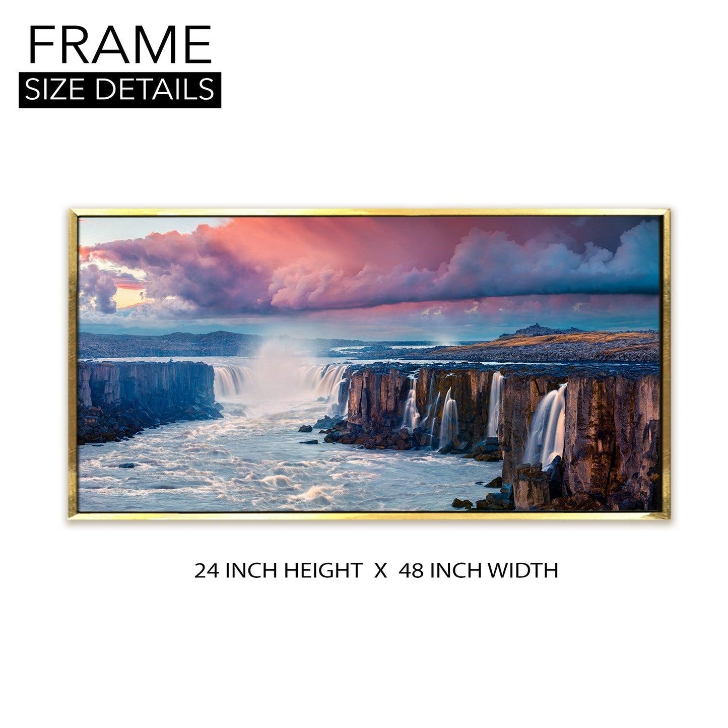 Mesmerising Landscapes Art Large Canvas Paintings. Framed Digital Reprints of Famous and Vibrant Artwork (LDWA17). - Khirki.in 