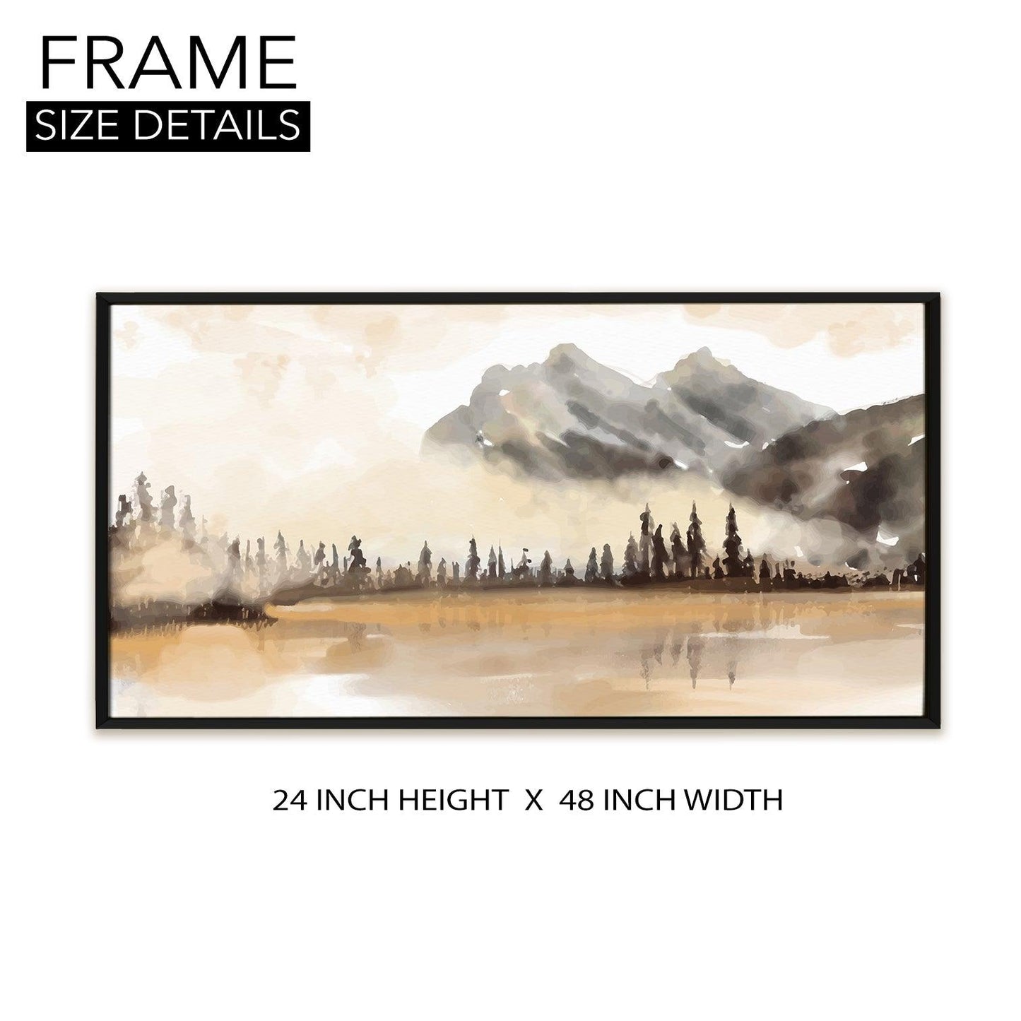 Amazing Wildlife Wall Art. Large Canvas Paintings. Framed Digital Reprints of Jungle, Wildlife, Animals and Birds 24 Inch x 48 Inch (WBWA23) - Khirki.in 