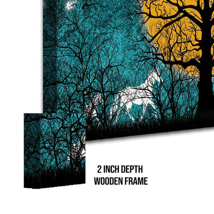 Amazing Wildlife Wall Art. Large Canvas Paintings. Framed Digital Reprints of Jungle, Wildlife, Animals and Birds 24 Inch x 48 Inch (WBWA21) - Khirki.in 