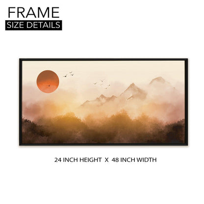 Mesmerising Landscapes Art Large Canvas Paintings. Framed Digital Reprints of Famous and Vibrant Artwork (LDWA12) - Khirki.in 