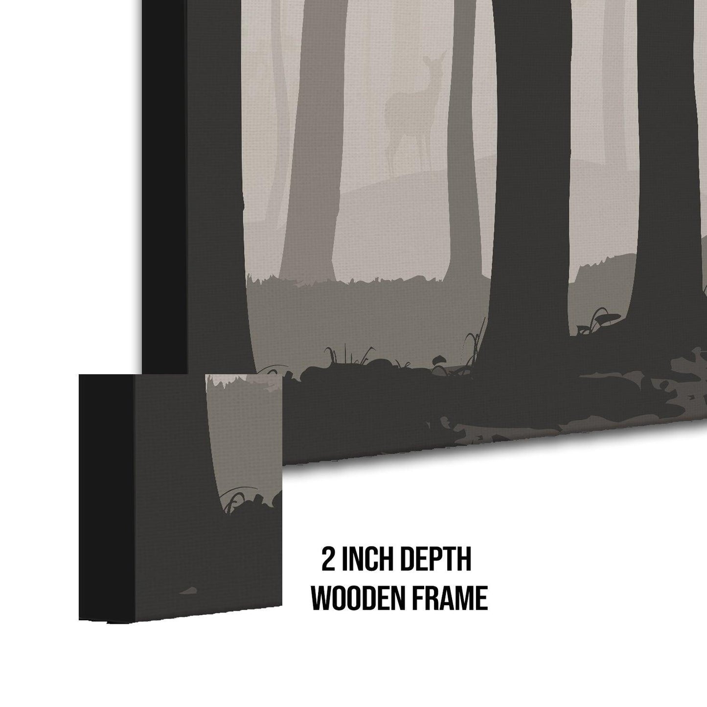 Amazing Wildlife Wall Art. Large Canvas Framed Digital Reprints of Jungle, Wildlife, Animals and Birds. Ready To Hang. Size:  24 Inch x 48 Inch (WBWA44) - Khirki.in 