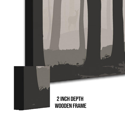 Amazing Wildlife Wall Art. Large Canvas Framed Digital Reprints of Jungle, Wildlife, Animals and Birds. Ready To Hang. Size:  24 Inch x 48 Inch (WBWA44) - Khirki.in 