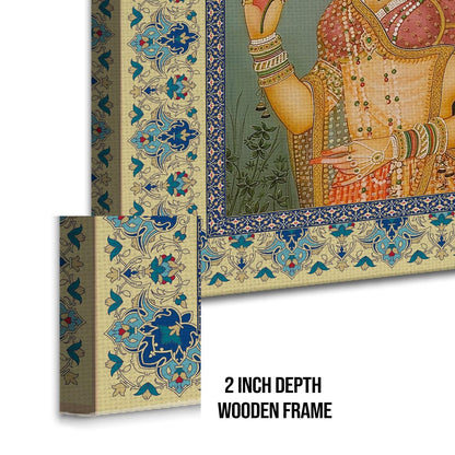 Mughal Indian Wall Art Large Size Canvas Painting For Home and Office Wall Decoration (ETHWA27).