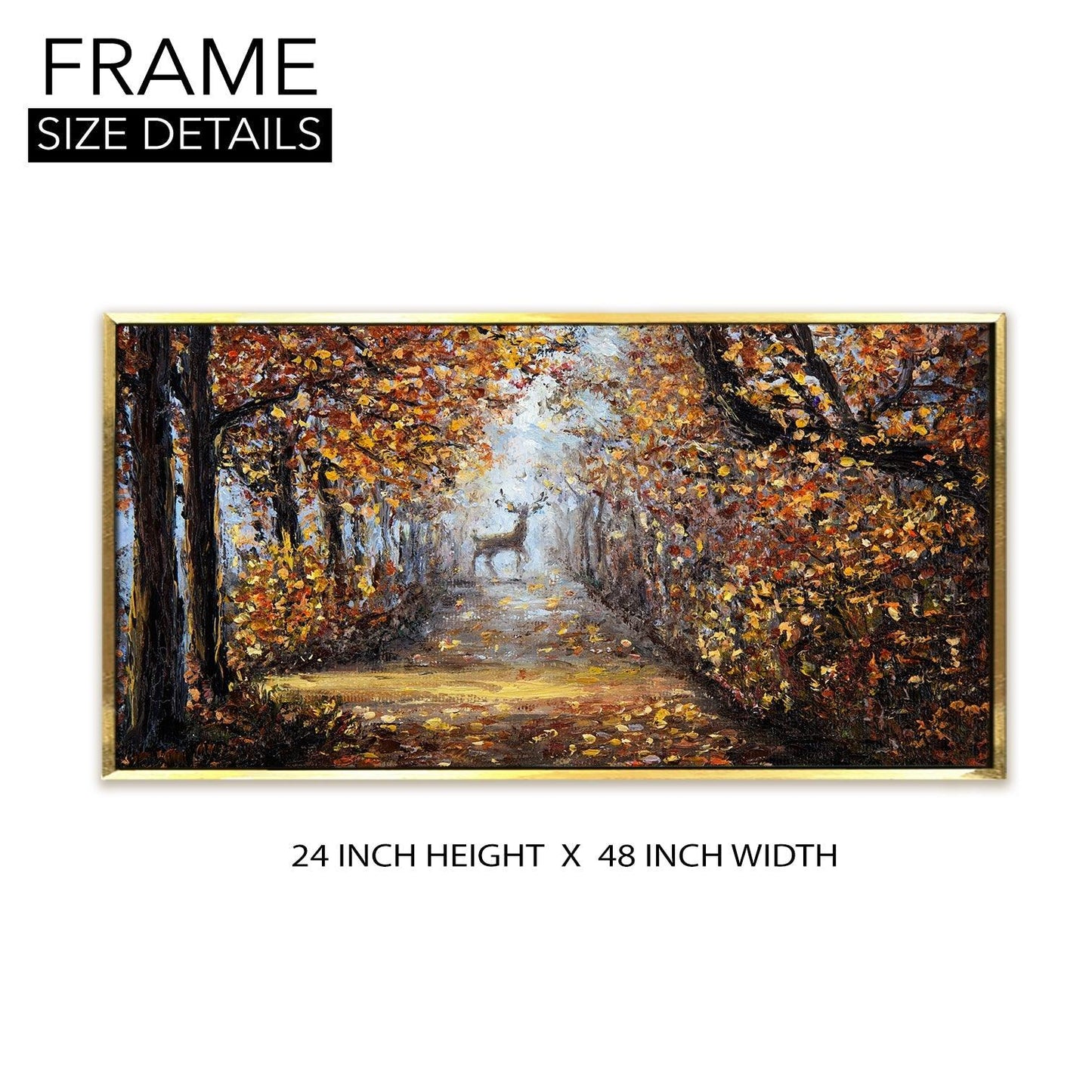 Amazing Wildlife Wall Art. Large Canvas Framed Digital Reprints of Jungle, Wildlife, Animals and Birds. Ready To Hang. Size:  24 Inch x 48 Inch (WBWA39) - Khirki.in 