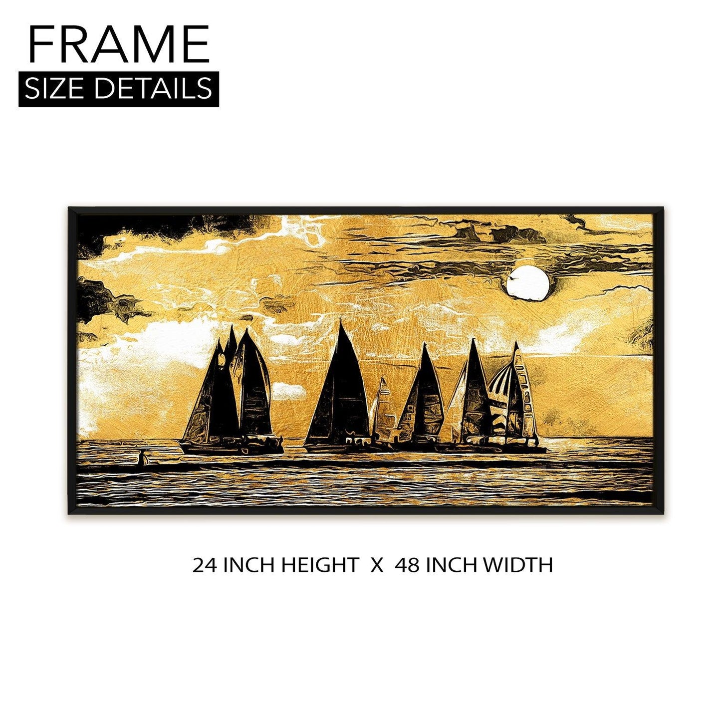 Mesmerising Landscapes Art Large Canvas Paintings. Framed Digital Reprints of Famous and Vibrant Artwork (LDWA13) - Khirki.in 